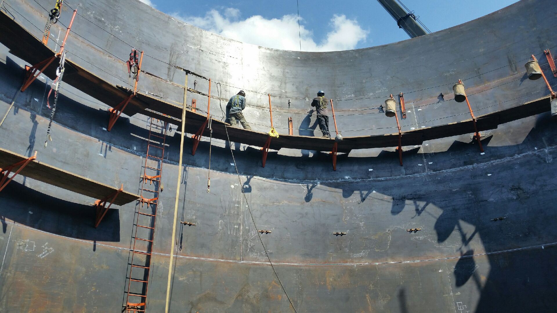 New Tank Construction SelfSupported Dome Roof Elite Integrity Services